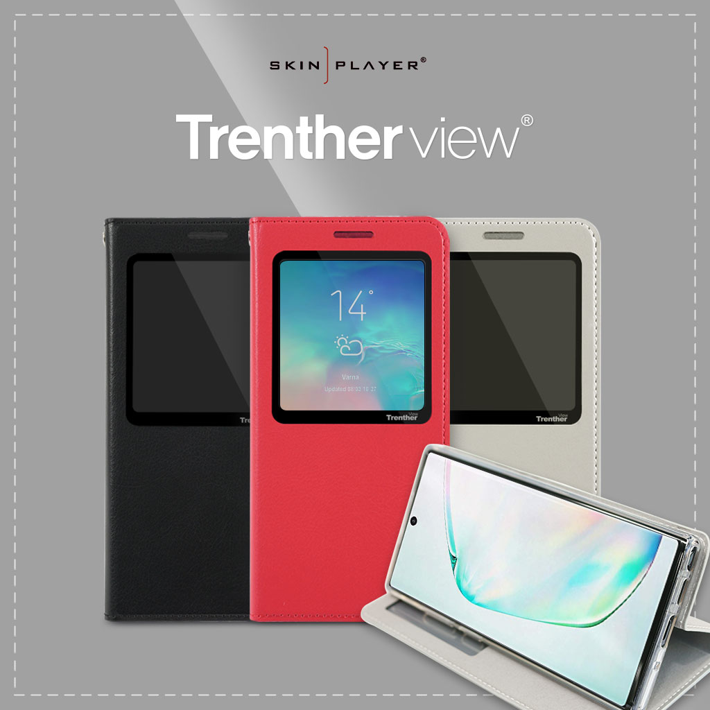 Galaxy Note 10 ケース 手帳型 Skinplayer Trenther View スキンプレイヤー トレンザービュー ギャラクシー カバー 通知をチェックできる窓付き ミラー Sc 01m Scv45 Mycaseshop 通販