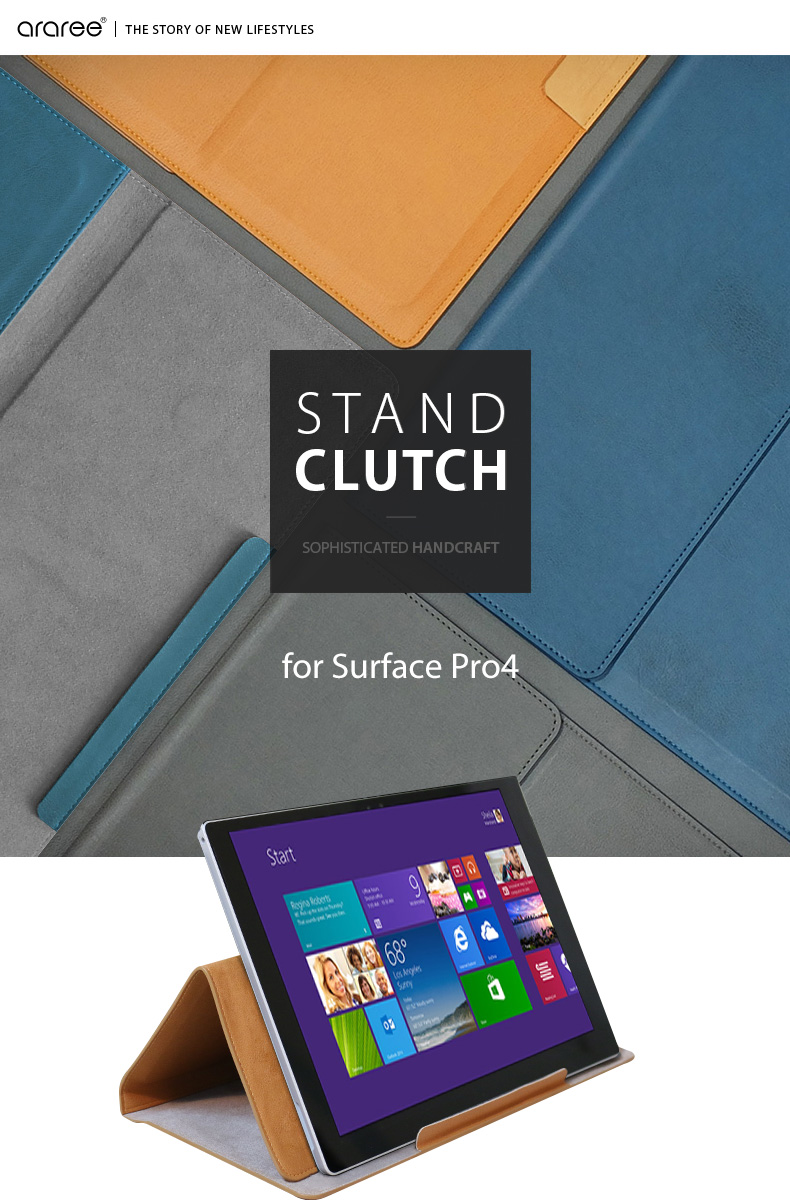 楽天市場 Surface Pro4 ケース バッグ型 ポーチ Araree Stand Clutch